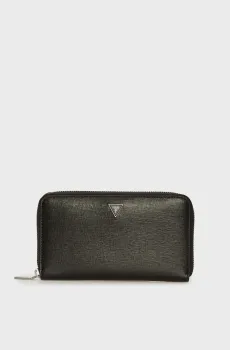 Мужской черный кожаный кошелек NYON Черный ONESIZE Guess SMLYSLLEA28