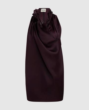 Бордовый топ Megan из шелка