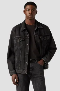 Мужская черная джинсовая куртка Черный S Levi’s® 72334;0584