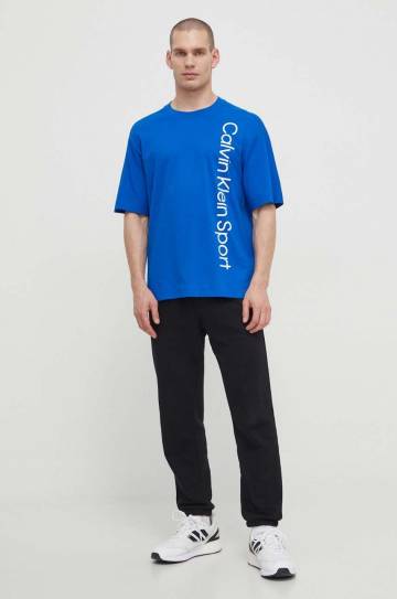 Хлопковая футболка Calvin Klein Performance мужской с принтом Хлопковая футболка Calvin Klein Performance мужской с принтом