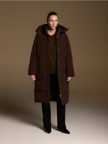 Reserved - LADIES` COAT - темно коричневий - 218HF-89X Reserved - LADIES` COAT - темно коричневий - 218HF-89X