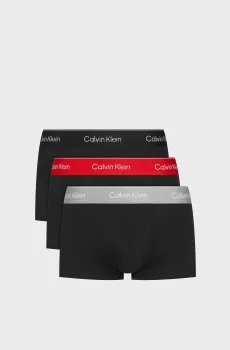 Мужские черные боксеры (3 шт) LOW RISE Черный XL Calvin Klein LV00NB4389