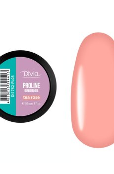 Гель для наращивания ногтей Divia ProLine Builder Gel PL03 Tea Rose, 30 мл