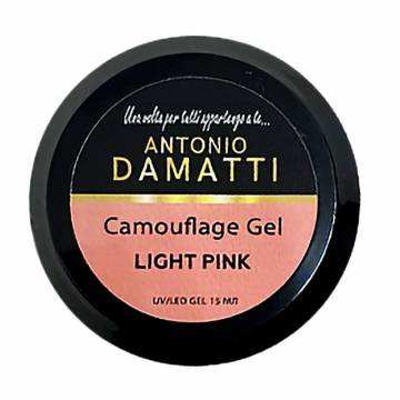 Камуфлирующий гель для ногтей Antonio Damatti Camouflage Gel Light Pink, 15 мл Камуфлирующий гель для ногтей Antonio Damatti Camouflage Gel Light Pink, 15 мл