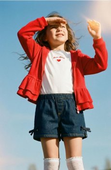 Джинсові шорти з вмістом віскози - темно-синій