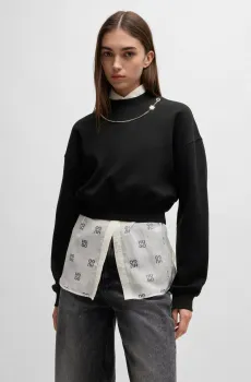 Женский черный свитшот Черный XS HUGO 50530446;001