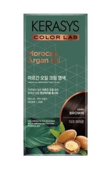 Уценка! Перманентная краска для волос KeraSys Moroccan Argan Oil Permanent Hair Color, Dark Brown, 120 г