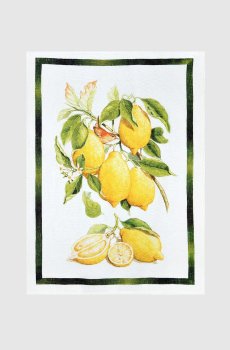 Белое кухонное полотенце LIMONCELLO из льна