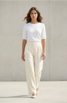 Джемпер з короткими рукавами - білий