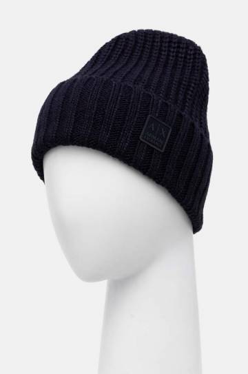Шапка с примесью шерсти Armani Exchange цвет синий 954662 4F302 Шапка с примесью шерсти Armani Exchange цвет синий 954662 4F302