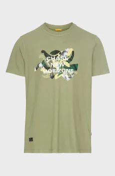 Мужская оливковая футболка Оливковый 3XL Camel Active 409700-5T17-34