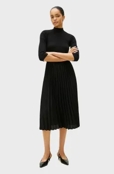 Женское черное платье SLIM 5X2 RIB Черный M Tommy Hilfiger WW0WW46138