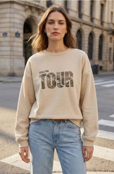 Кофта з круглим вирізом - бежевий