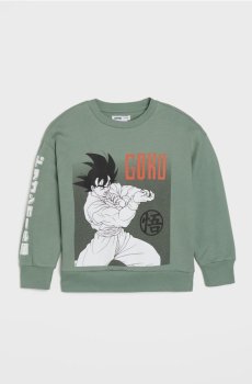 Бавовняний світшот Dragon Ball - green spruce