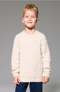 Джемпер ефектної в’язки - бежевий