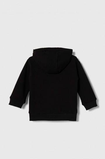 Детская кофта Lacoste цвет чёрный с капюшоном однотонная Детская кофта Lacoste цвет чёрный с капюшоном однотонная