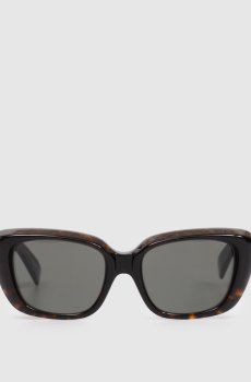 Коричневые солнцезащитные очки с принтом логотипа