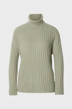 Женский оливковый шерстяной гольф TURTLENECK Оливковый L Gant 4805397