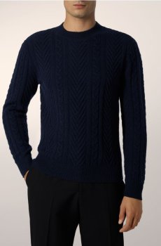 Reserved - Джемпер із додаванням вовни - темно-синій - 447GQ-59X