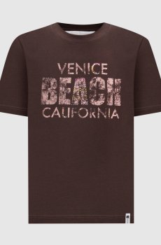 Коричневая футболка Cali Vibes
