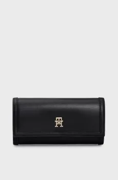 Женский черный кошелек TH CITY COMPACT L Черный ONESIZE Tommy Hilfiger AW0AW15747