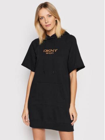 DKNY Sport Трикотажна сукня DP1D4494 Чорний Regular Fit DKNY Sport Трикотажна сукня DP1D4494 Чорний Regular Fit