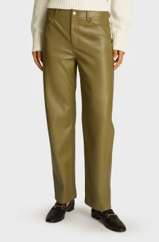 Женские оливковые брюки FAUX LEATHER RELAXED PANT Оливковый 24 Calvin Klein Jeans J20J224867