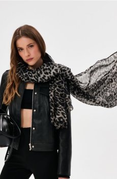 Шарф З Леопардовим Принтом - різнобарвний