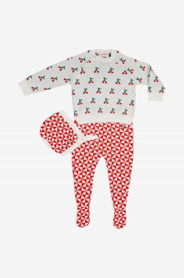Комплект для младенцев Bobo Choses Cherry цвет красный 224AB107 Комплект для младенцев Bobo Choses Cherry цвет красный 224AB107