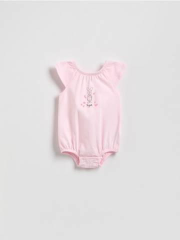 Reserved - Бавовняне боді Winnie the Pooh - пастельний рожевий - 887CY-03X