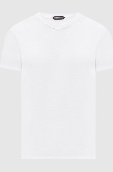 Белая футболка с шелком