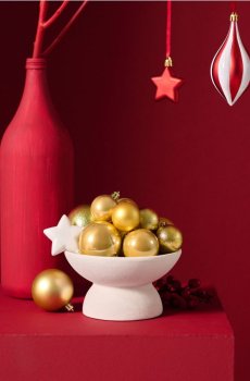 Набір з 60 ялинкових куль - золотий