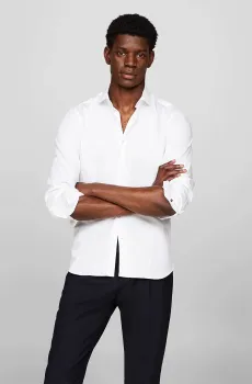 Мужская белая рубашка DC FLEX SOLID SF Белый XXL Tommy Hilfiger MW0MW35783