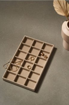 Органайзер для шухляди з перегородками - бежевий