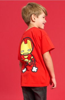 Футболка Marvel Kawaii Art Collection - червоний