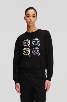 Женский черный свитшот IKONIK 2.0 Черный XS Karl Lagerfeld 241W1801