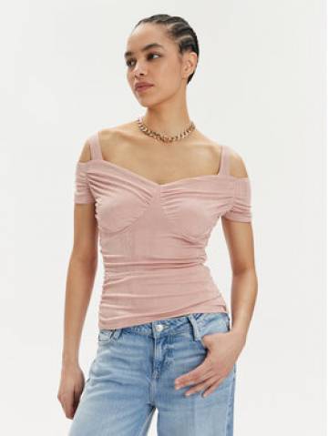 Guess Блузка Emily W4GP17 KBEM0 Рожевий Slim Fit Guess Блузка Emily W4GP17 KBEM0 Рожевий Slim Fit
