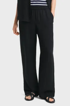 Женские черные льняные брюки REL LINEN BLEND PULL ON PANTS Черный 36 Gant 4150348