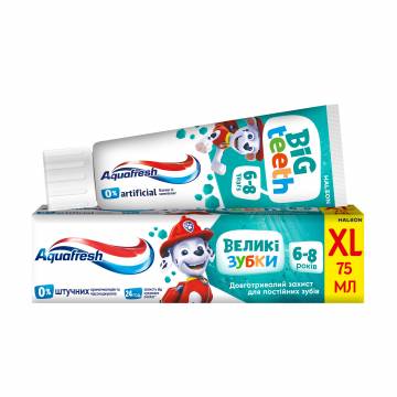 Детская зубная паста Aquafresh Мои большие зубки, 6-8 лет, 75 мл Детская зубная паста Aquafresh Мои большие зубки, 6-8 лет, 75 мл