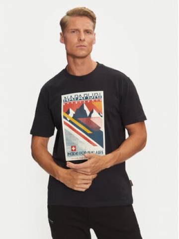 Napapijri Футболка S-Portalet Ss NP0A4I3E Чорний Relaxed Fit