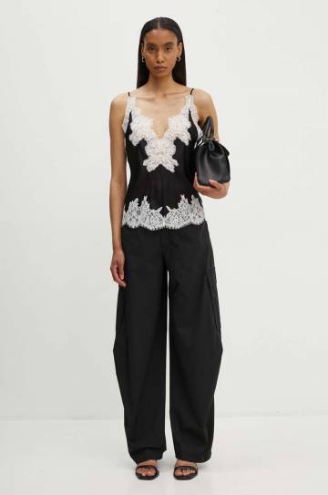 Брюки A.L.C. Brie женские цвет чёрный широкие высокая посадка 2PANT01031 Брюки A.L.C. Brie женские цвет чёрный широкие высокая посадка 2PANT01031