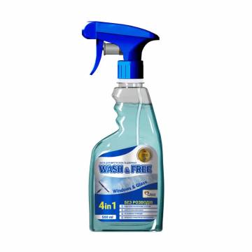 Средство для мытья стекол и зеркал Wash and Free, 500 мл Средство для мытья стекол и зеркал Wash and Free, 500 мл