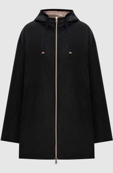 Черная двухсторонняя пуховая куртка