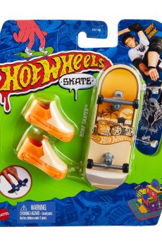 Игровой набор Hot Wheels Скейт и обувь для пальчиков, Bone Skater, оранжевый, от 5 лет (HGT46)