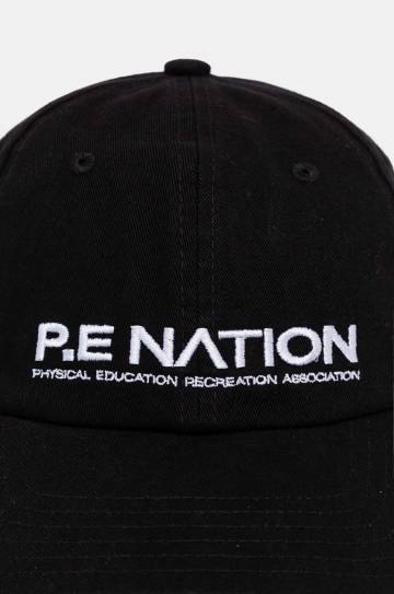 Хлопковая кепка P.E Nation Homage Cap цвет чёрный с аппликацией 243A417 Хлопковая кепка P.E Nation Homage Cap цвет чёрный с аппликацией 243A417