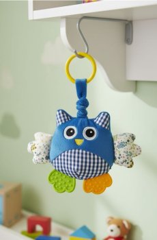 Сенсорна підвісна сова з вібрацією - різнобарвний