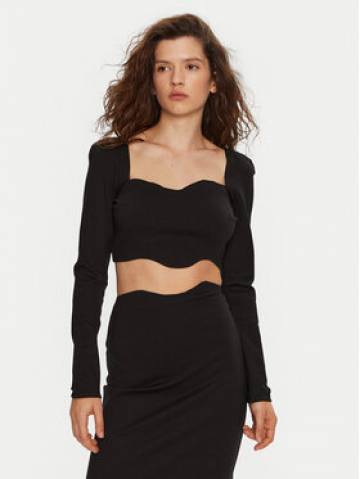STAUD Блузка Corde R24P1122PT Чорний Slim Fit STAUD Блузка Corde R24P1122PT Чорний Slim Fit