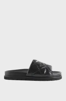 Женские черные кожаные слайдеры Teddy Bare Черный 37 ZADIG&VOLTAIRE SWCT02119_BLACK