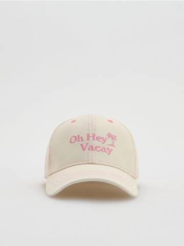 Reserved - Бавовняна бейсболка з вишивкою - різнобарвний - 816FJ-MLC