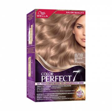 Стойкая крем-краска для волос WELLA Color Perfect 7, 8/18 Сияющий светло-перламутровый блонд, 135 мл Стойкая крем-краска для волос WELLA Color Perfect 7, 8/18 Сияющий светло-перламутровый блонд, 135 мл